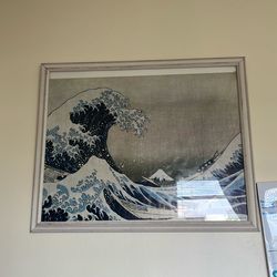 Waves framed photo