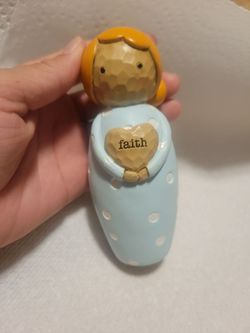 OMURA COLLECTION JAPANESE KOKESHI STYLE FIGURINE DOLL 'FAITH'HALLMARK