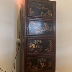 Asian Style Painted Cabinet