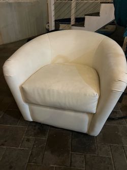 Swivel leather chair