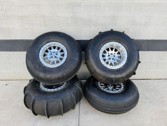 .XMASSale.. On 15” Valor  Beadlock  Wheels & 33” Tensor SS Sand Tires For 4 5 6 LUG UTV SXS (We Finance…