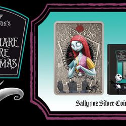 Disney LIMITED EDITION Sally Nightmare Before Christmas Silver Coin