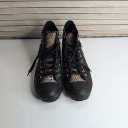 Converse Chuck Taylor All Star Men Lift Platform HI GLITTER Black, Size 