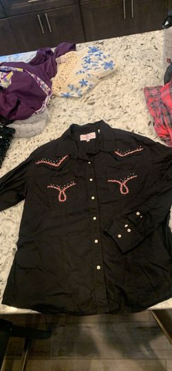 Black Western Snap Button Shirt