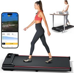NEW Incline Walking Pad Treadmill – 300+LB Capacity – Smart App – Compact Under Desk Treadmill