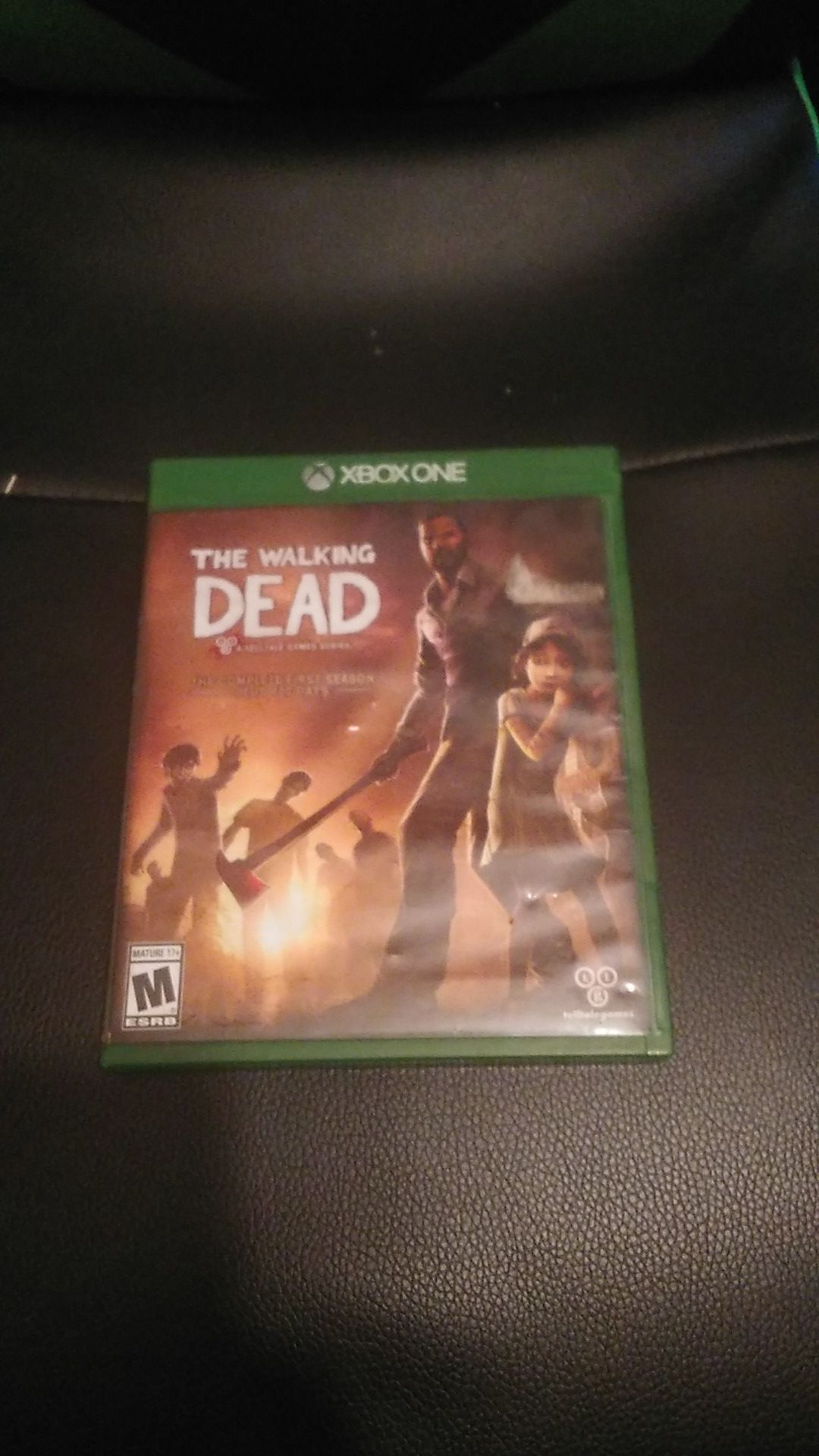 Xbox one the walking dead game. Name writtent on back.