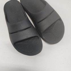 Oofos Ooahh Slide Sandals BLACK Recovery Comfort Sport Shoes M6 / W8 Unisex