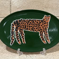 Anthropologie Marcello Velho Catwalk Cheetah  Serving Platter