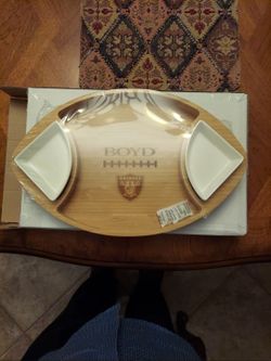 Raiders Las Vegas Wood Chips & Dip Serving Tray