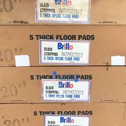 Brillo Black Stripper Pads , 20 in, 5/Case. 4 cases available. 
