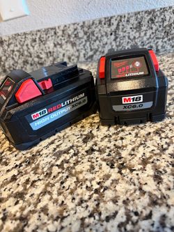 Milwaukee M18 RedLithium Battery Lot of 2