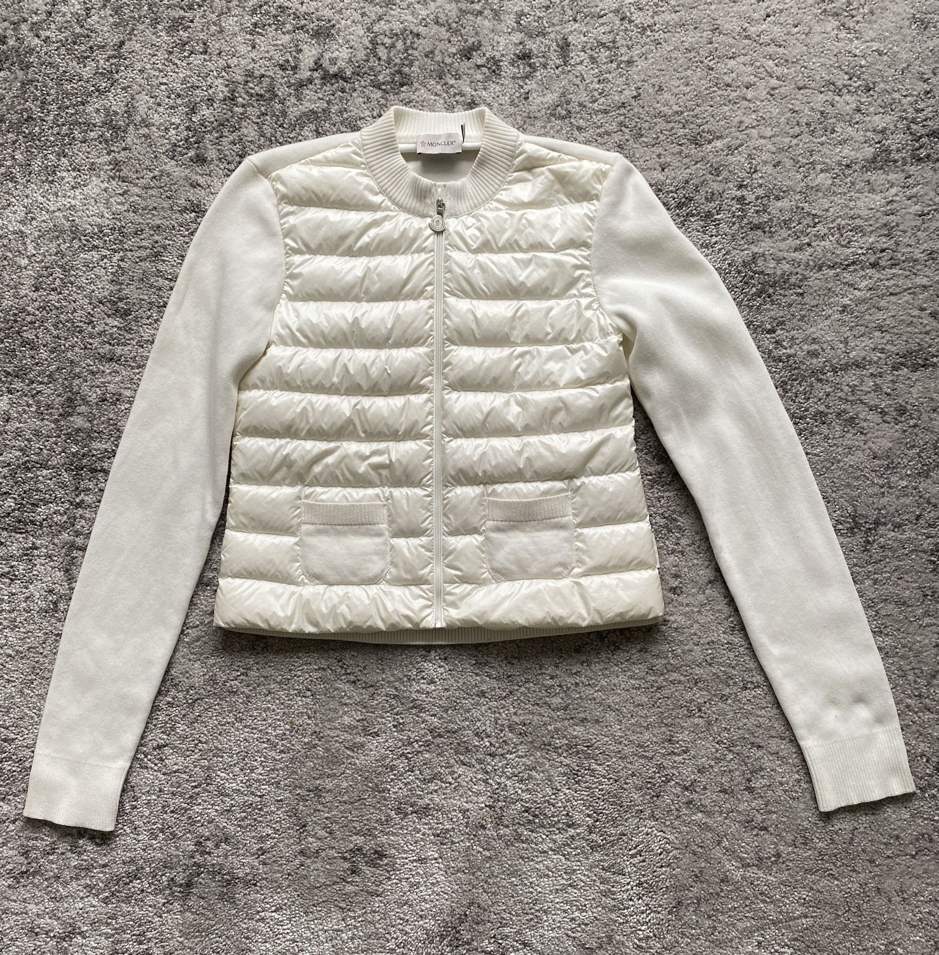 MONCLER Down/Cotton Maglia Tricot Cardigan