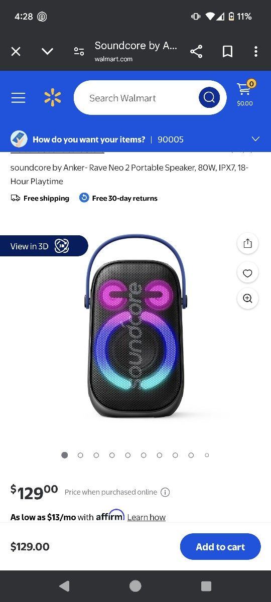 Anker Soundcore Rave Neo Se Bluetooth Speaker -black can negotiate price