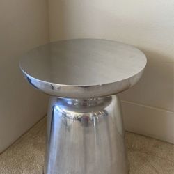 West Elm stainless steel Martini Table / accent table / end table