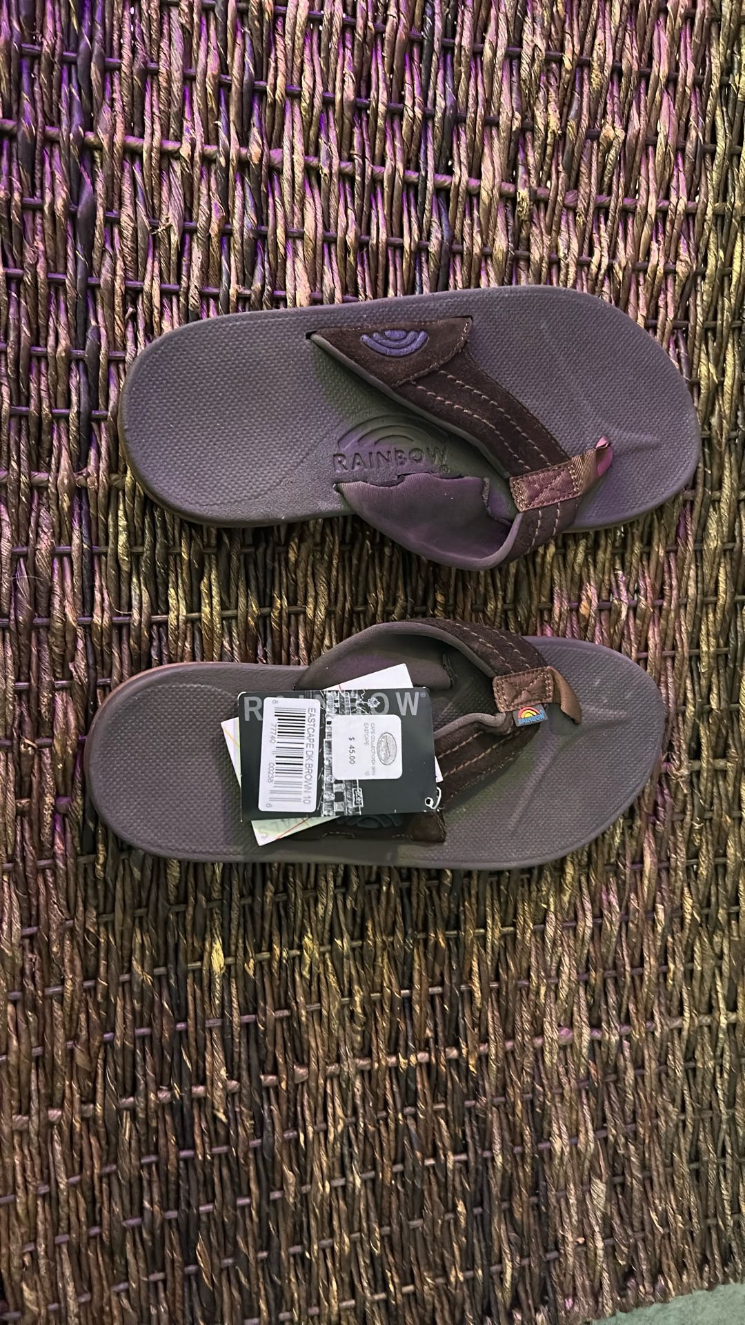 Rainbow Flip Flops Men’s Size 10