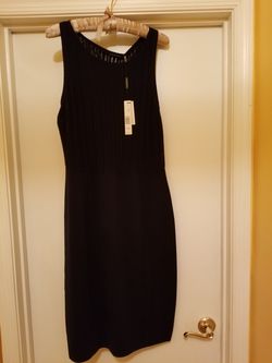 Elie Tahari Blue Knit Sleeveless Dress