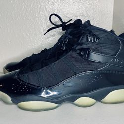 Nike Mens Air Jordan 6 Rings Black Basketball Shoes