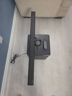 Samsung Soundbar with subwoofer.