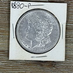 Morgan Dollar Silver Coin 1880 Philly 