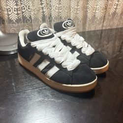 Adidas Campus Sneakers Black/White – Size 10.5 – Box & Extras