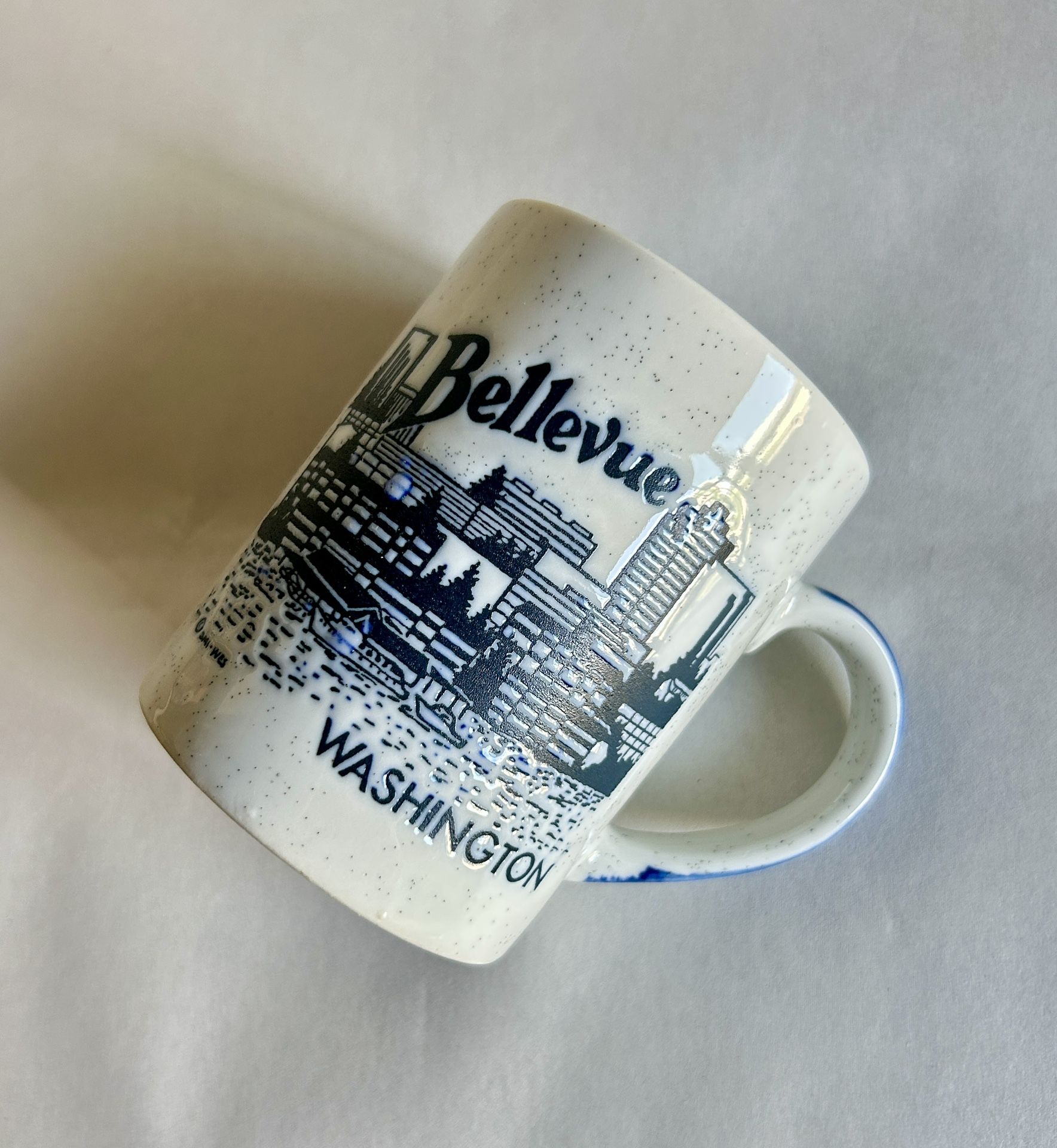 Vintage 8-oz Bellevue Washington Embossed Mug