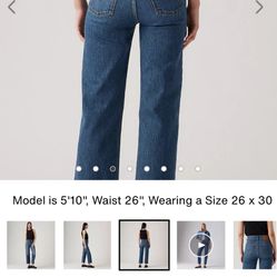 Levi’s Straight Frayed Hem Jeans, Size 29 Women’s 