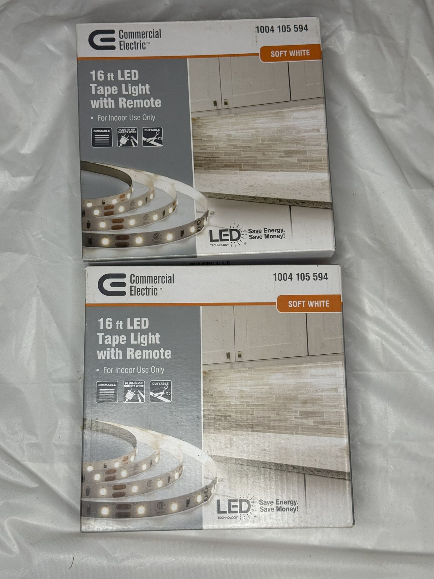 NEW Commercial Electric 16 ft LED Tape Light with Remote