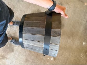 Rustic Wooden Barrel Decor Piece