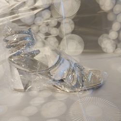 Prom Heels Silver Cute