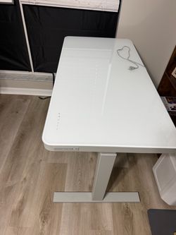 Glass Top Adjustable Standing Desk