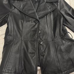 New Wilson Woman Leather Jacket Medium 