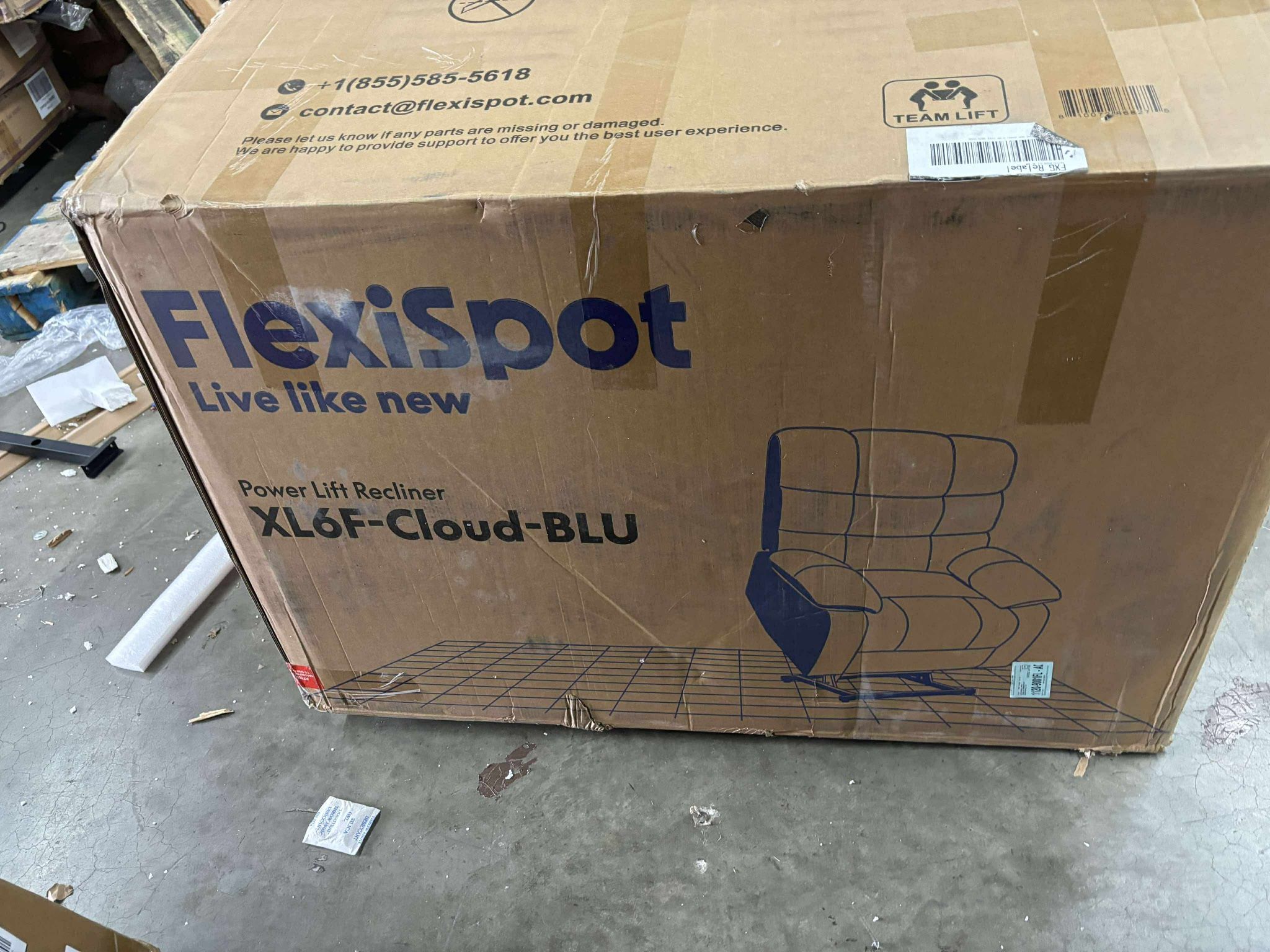 FLEXISPOT OKIN Dual Motor Oversized Power Lift Recliner Chair Heat & Massage for Elderly, Full Recline,Lay-Flat(new in box)