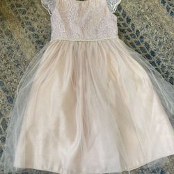 Sweet Kids Blush Pink And White Dress Size 6