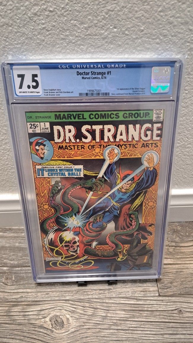 1974 Marvel Dr. Strange #1 CGC Graded 7.5