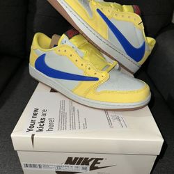 Nike Air Jordan 1 Low OG SP Travis Scott Canary DZ4137-700 Men’s 11/ Womens 12.5