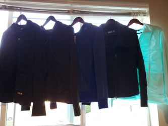 5 Yoga Hoodies Sizes L and XL