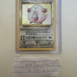 Chansey #3/102 Shadowless LP Pokemon