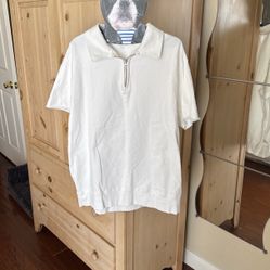 Men’s White Birdwell Zip Up Sweatshirt Sz XL