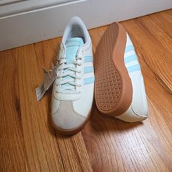 Adidas VL Court Base Women's Sneakers JI1767 Shoes White Turquoise Size 9 NEW