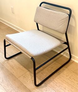 Light Gray & Black Accent Chair $65