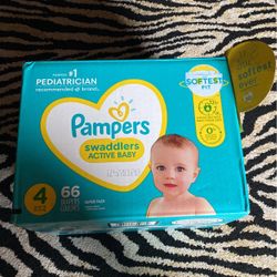 Pampers Swaddlers Size 4 Count 66 