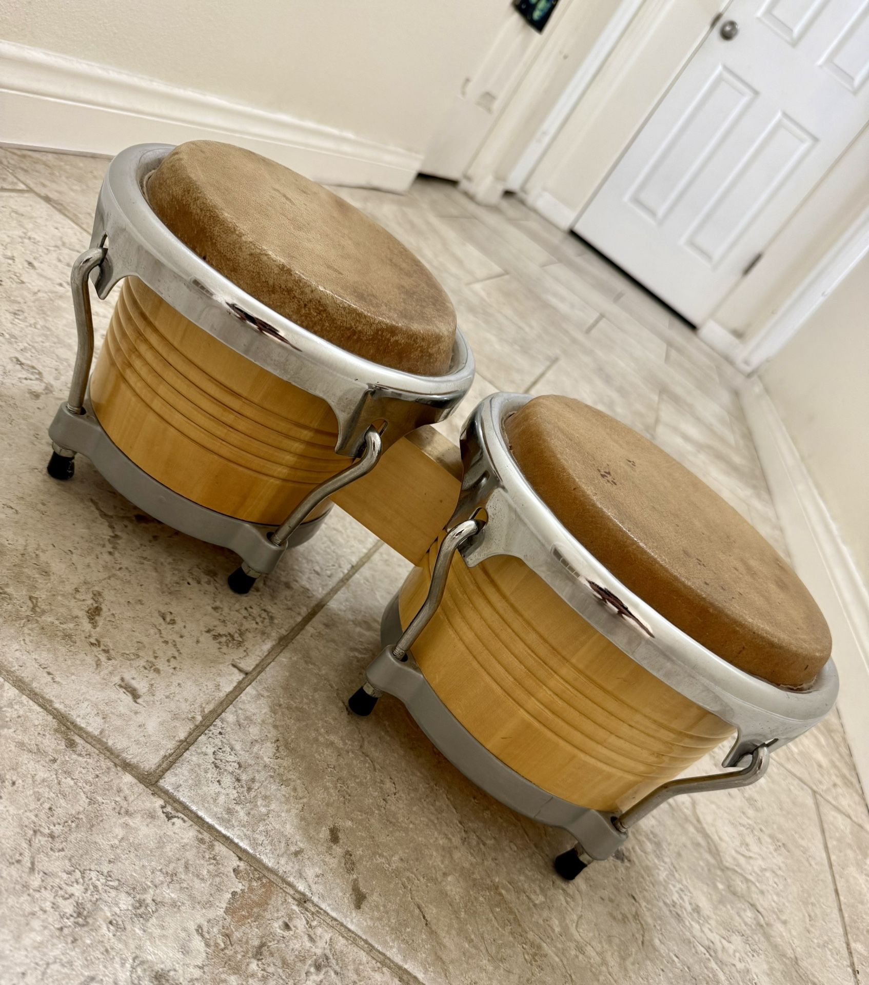 LP Matador Bongos 8.25”/6.75” – Chrome Hardware, Natural Finish