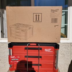 Milwaukee Packout 3 Drawer Toolbox With Dividers Brand New Never Used. Hablo Español 