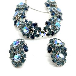 Crown Trifari Demi Parure Bracelet & Earrings 