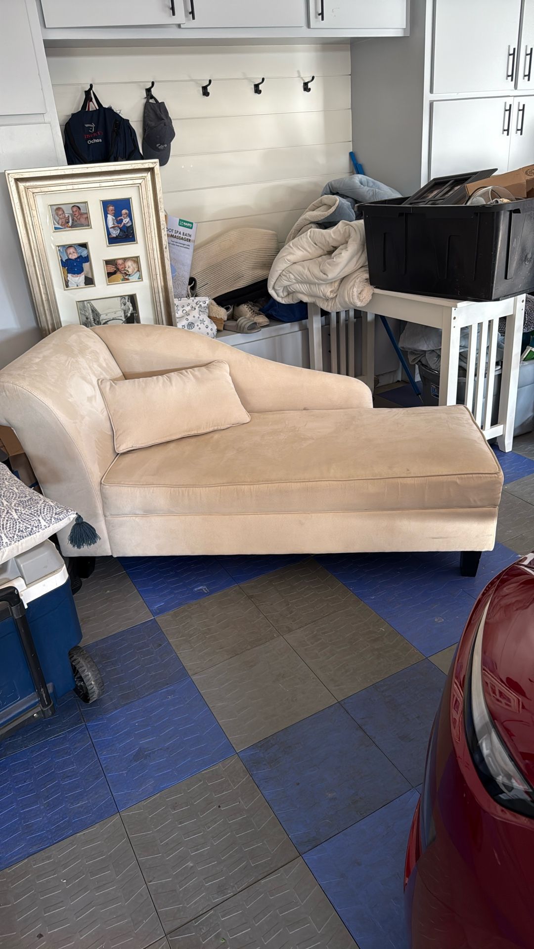 Small White Couch With A Pillow