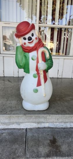 Vintage 34" Empire Snowman Blowmold 