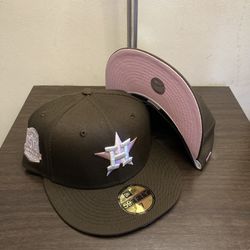 New Houston Astros New Era Hat Brown Pink Uv