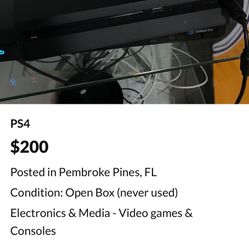 PS4 For Sale Great Condtion 180$$