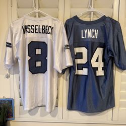 Awesome QB and RB Seahawks Jerseys !