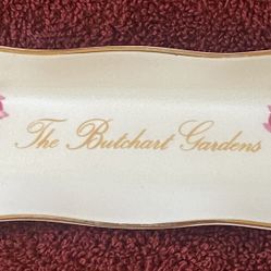 The Butchart Gardens Victoria English Bone chine venty pin dish floral flowers